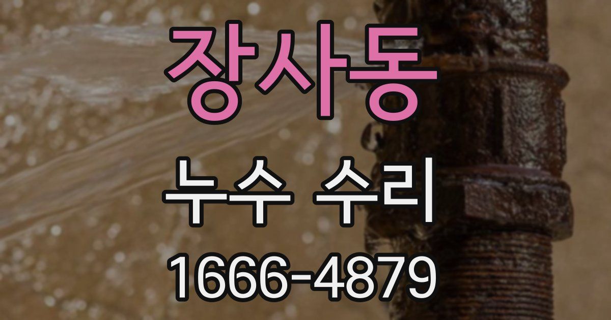 장사동 누수 수리