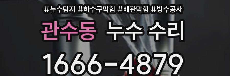 관수동 누수 수리