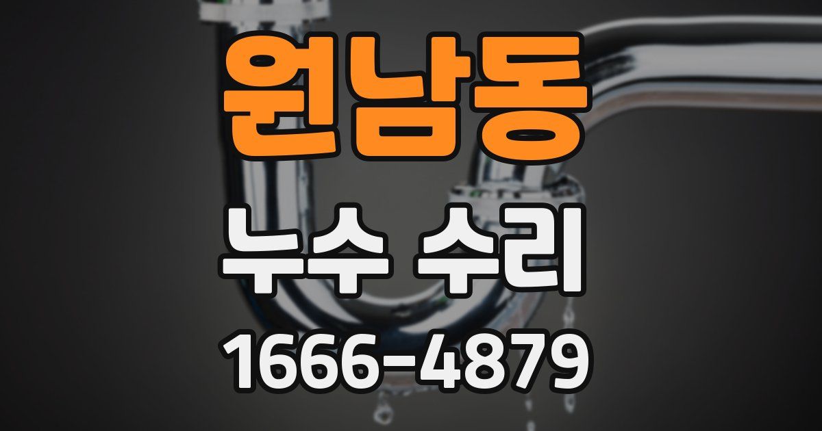 원남동 누수 수리