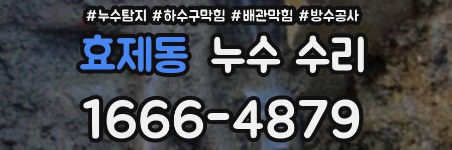 효제동 누수 수리