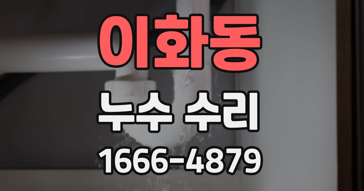 이화동 누수 수리