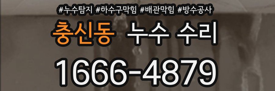 충신동 누수 수리