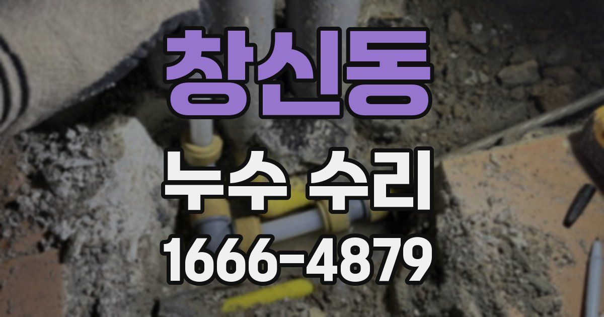 창신동 누수 수리