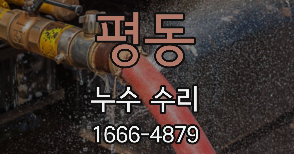 평동 누수 수리