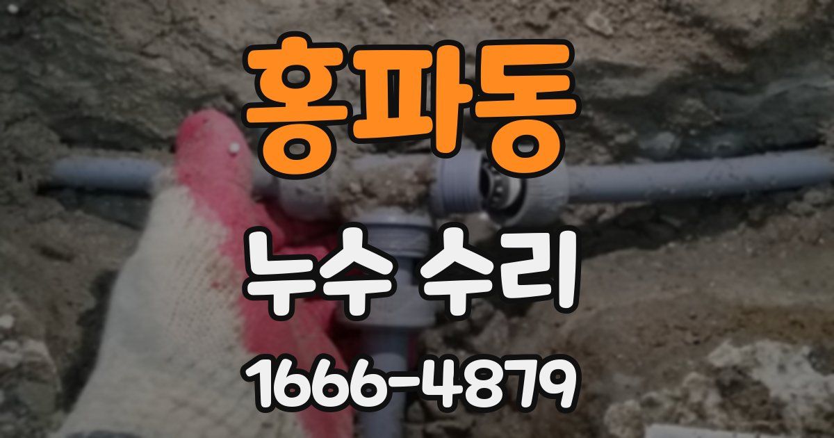 홍파동 누수 수리