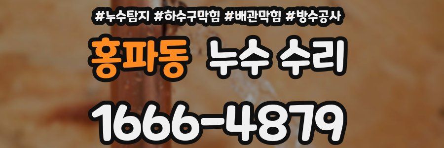 홍파동 누수 수리