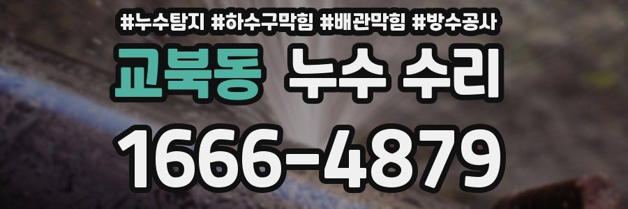 교북동 누수 수리