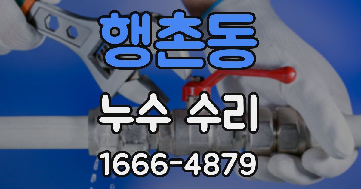행촌동 누수 수리