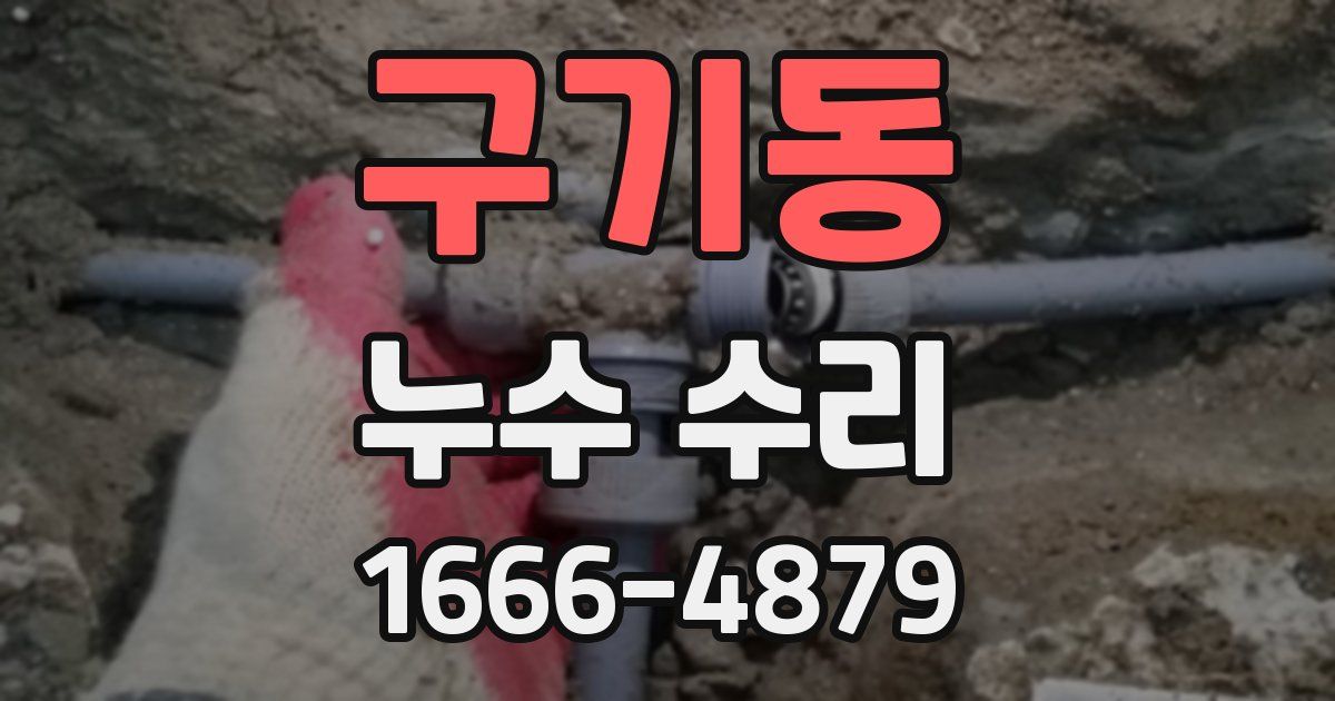 구기동 누수 수리