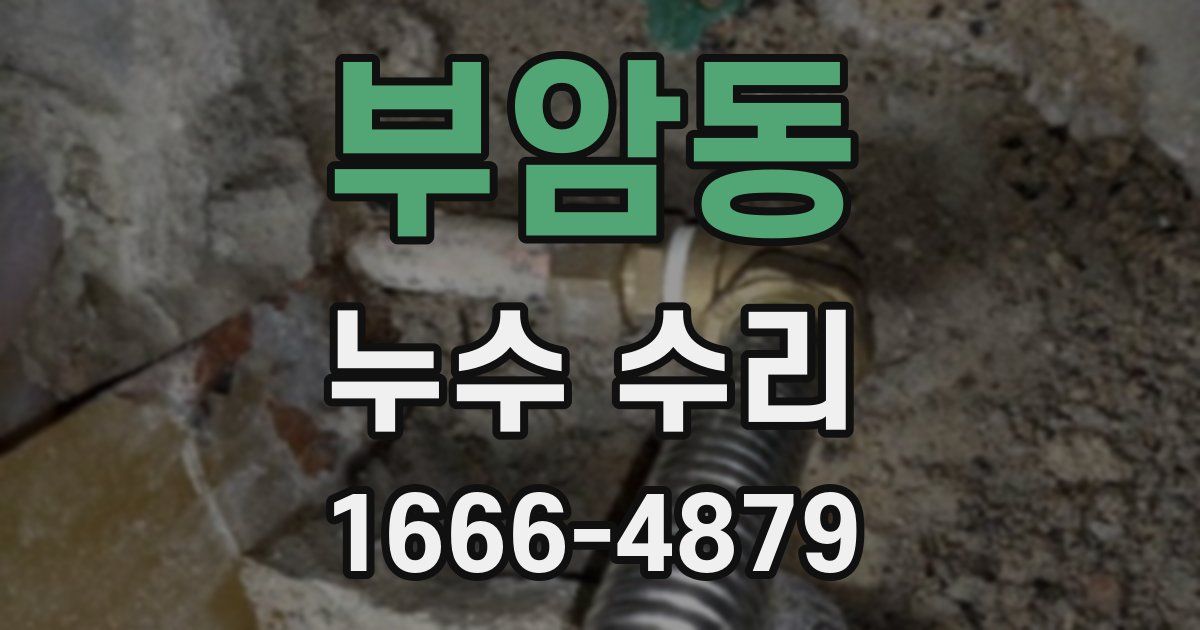 부암동 누수 수리
