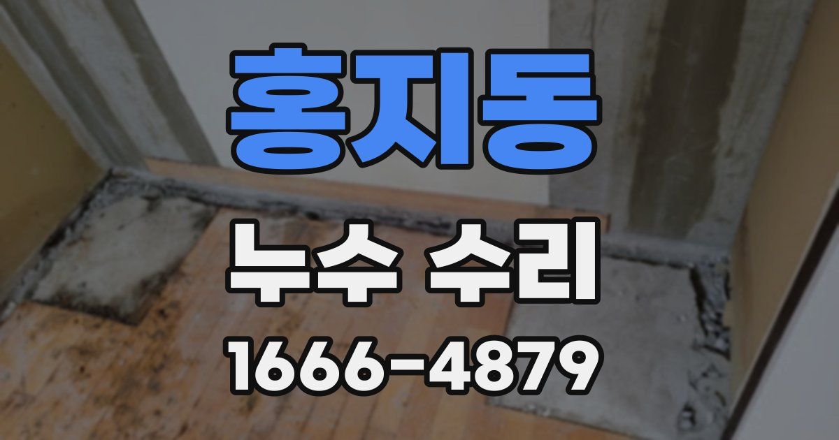 홍지동 누수 수리