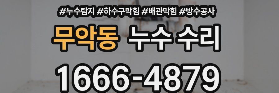 무악동 누수 수리