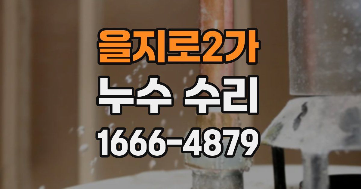 을지로2가 누수 수리