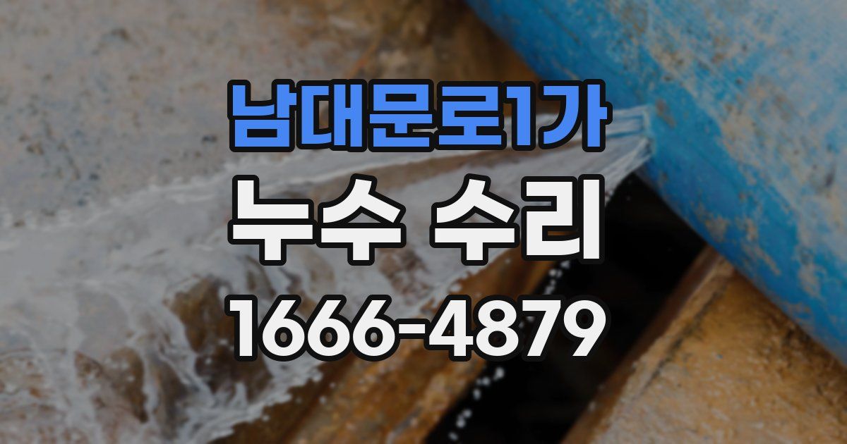남대문로1가 누수 수리