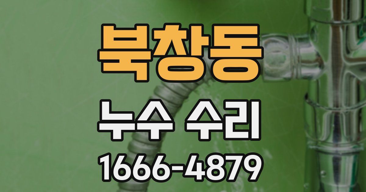 북창동 누수 수리