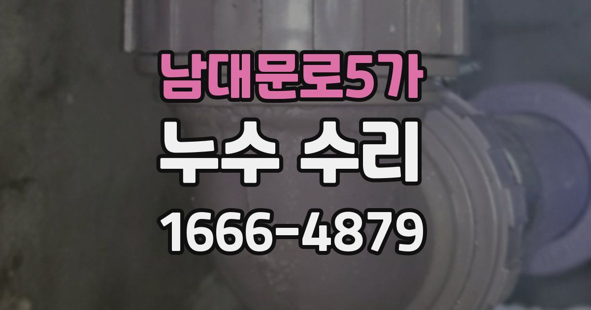 남대문로5가 누수 수리