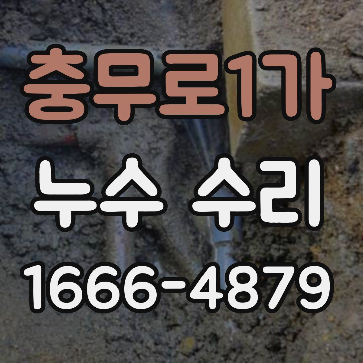 충무로1가 누수 수리