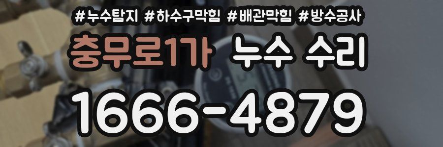 충무로1가 누수 수리