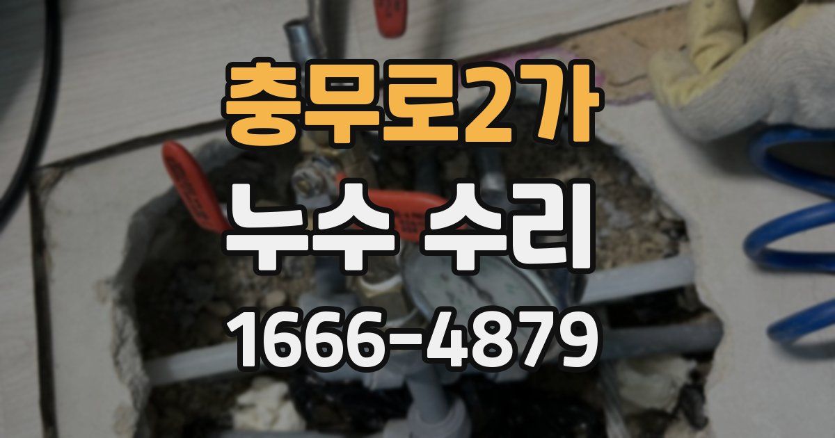 충무로2가 누수 수리