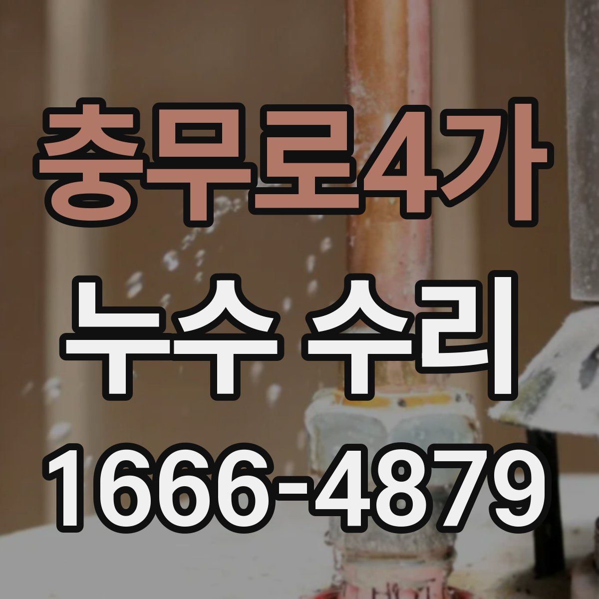 충무로4가 누수 수리