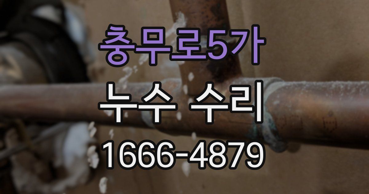 충무로5가 누수 수리