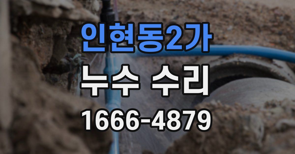 인현동2가 누수 수리