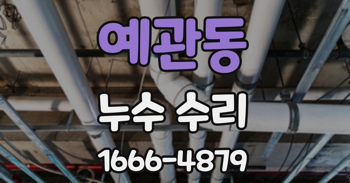 예관동 누수 수리