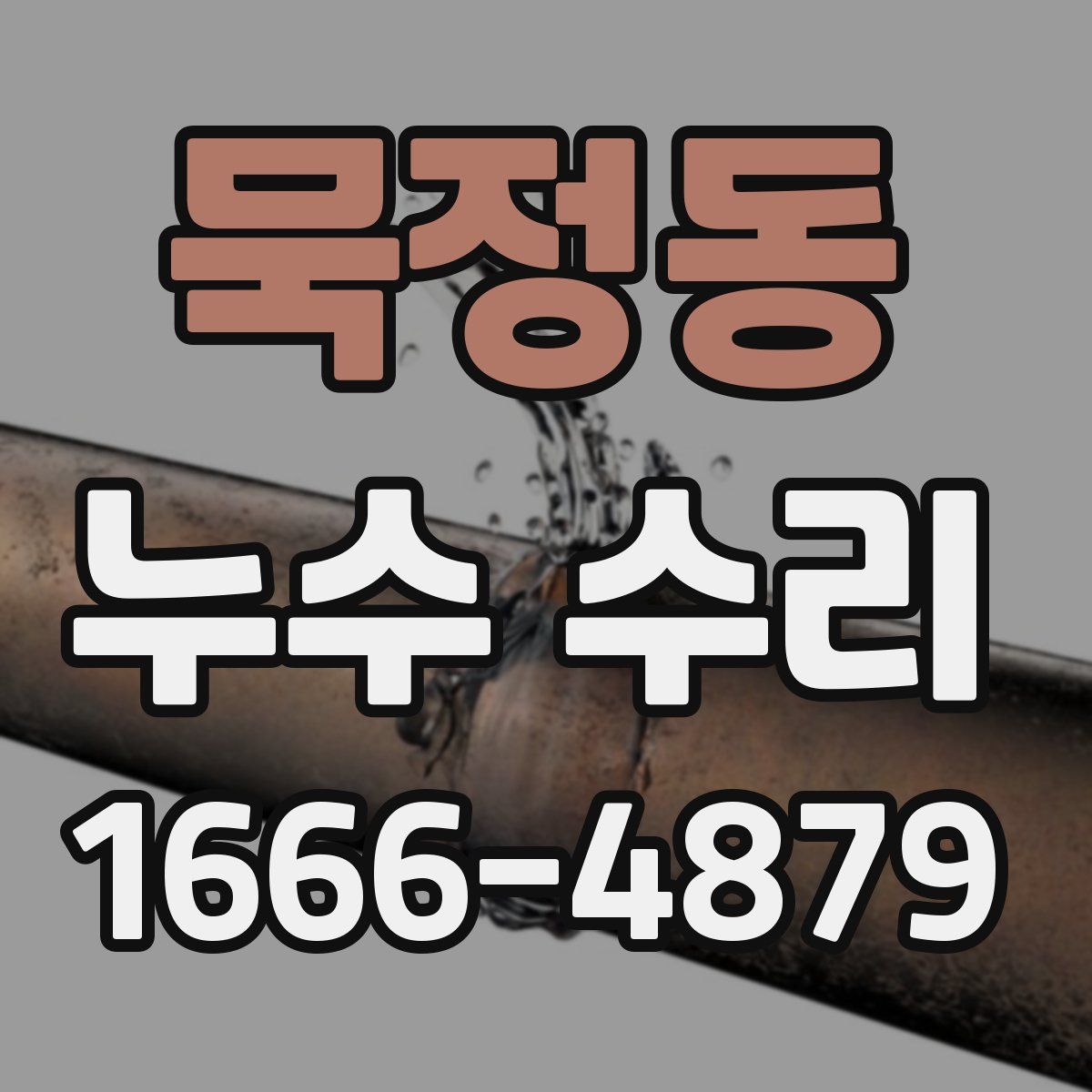 묵정동 누수 수리