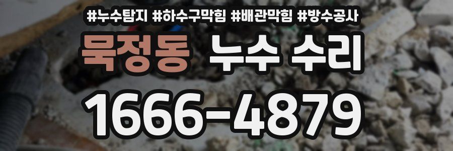 묵정동 누수 수리