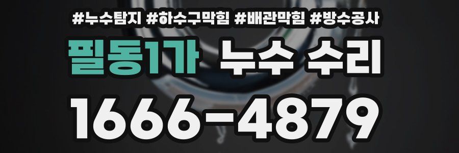필동1가 누수 수리