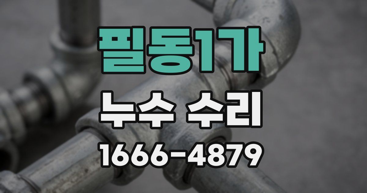 필동1가 누수 수리