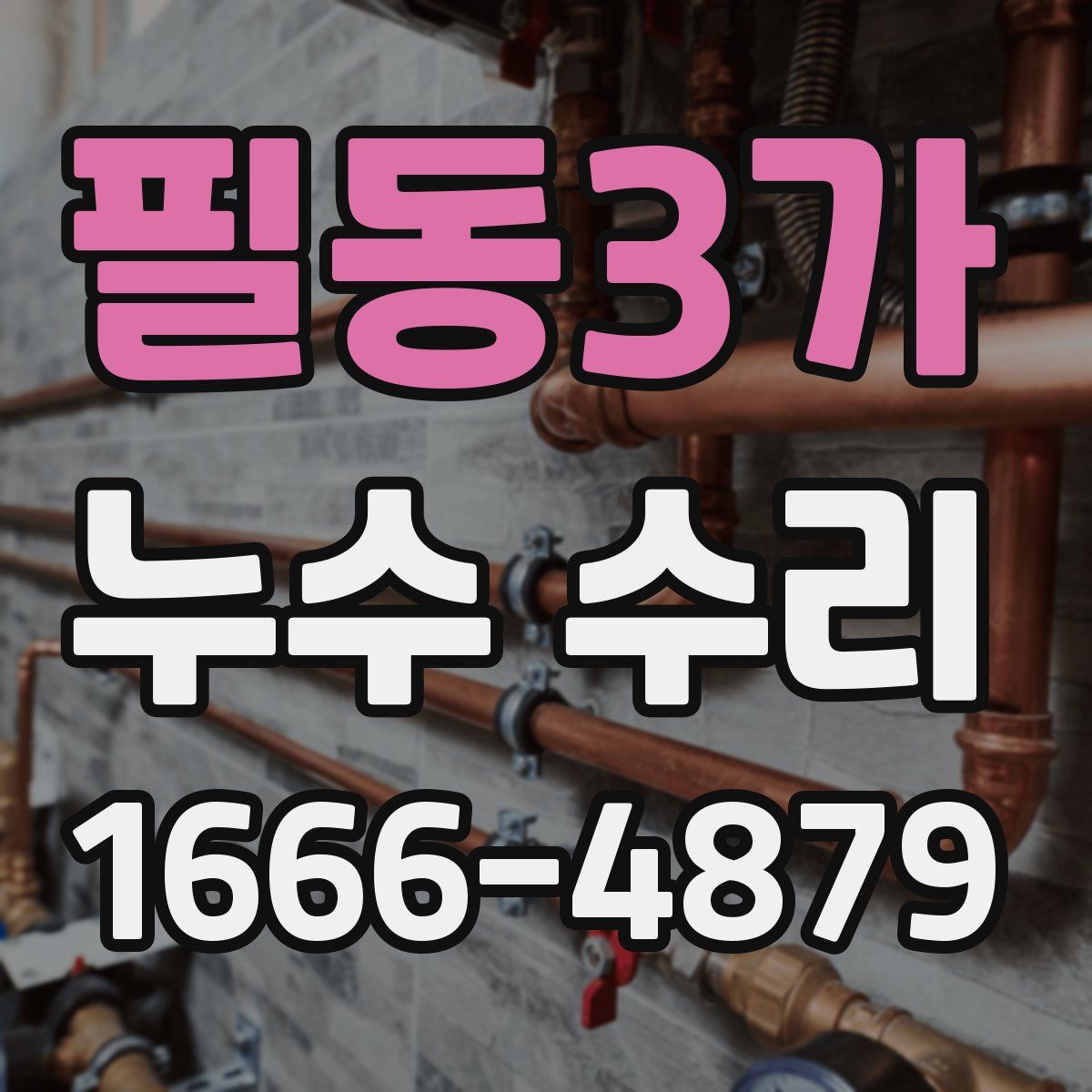 필동3가 누수 수리