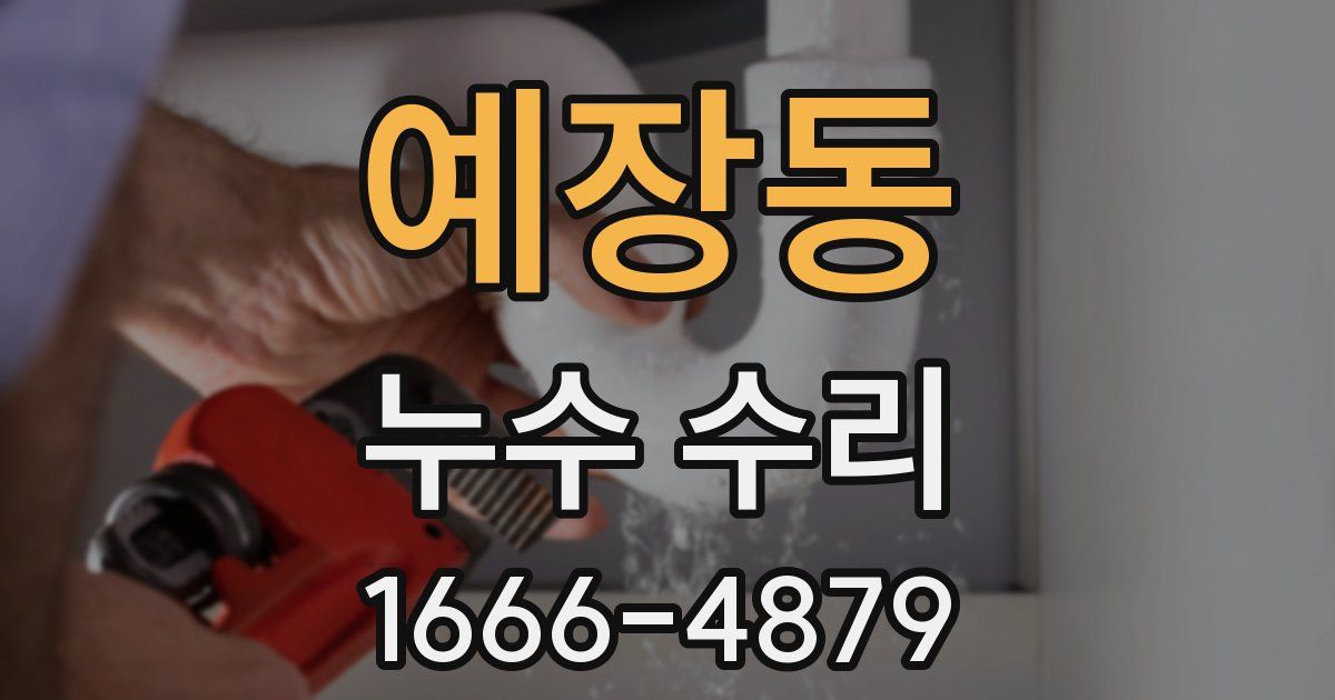 예장동 누수 수리