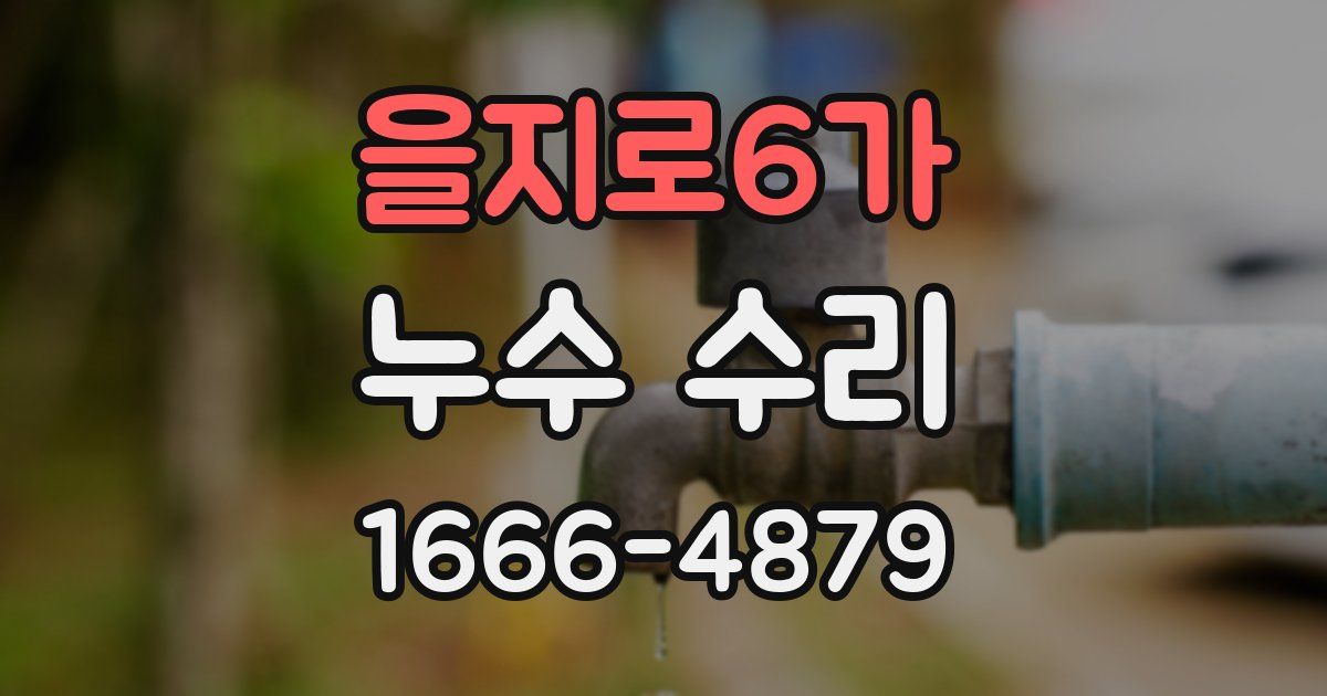 을지로6가 누수 수리