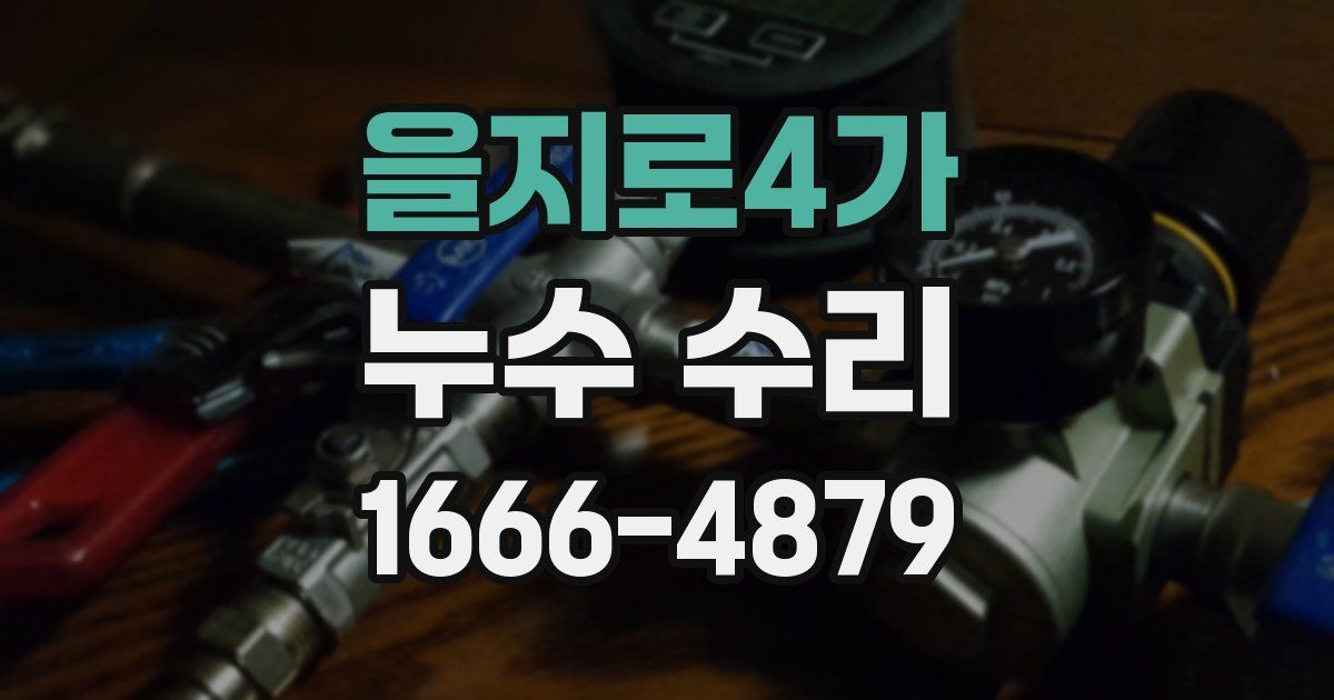 을지로4가 누수 수리