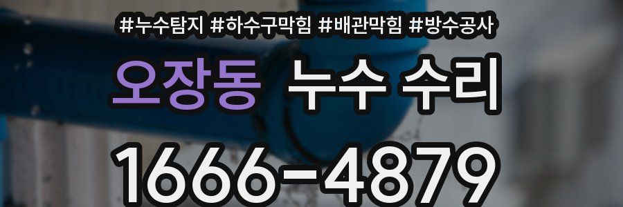 오장동 누수 수리