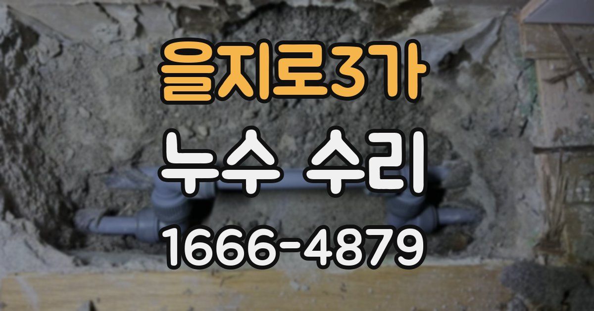 을지로3가 누수 수리