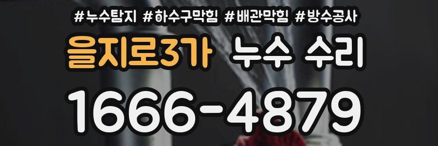 을지로3가 누수 수리