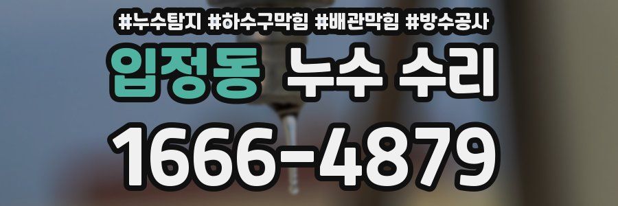 입정동 누수 수리