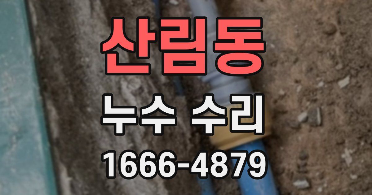 산림동 누수 수리