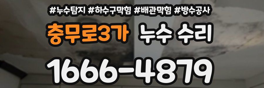 충무로3가 누수 수리