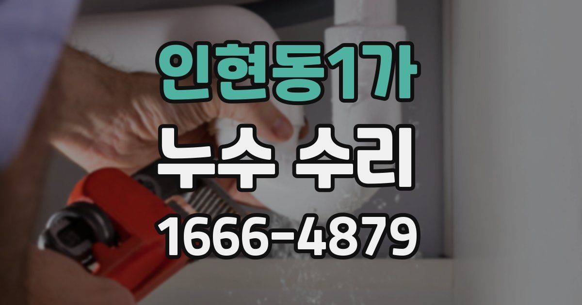 인현동1가 누수 수리