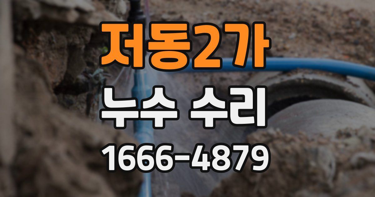 저동2가 누수 수리