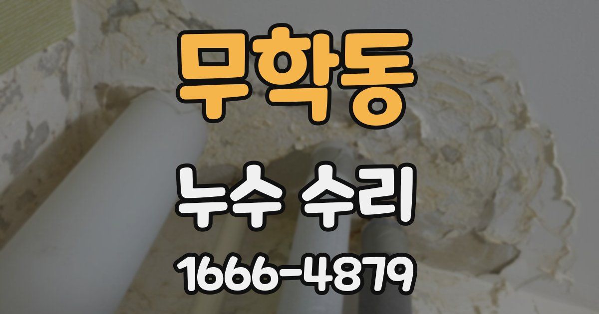 무학동 누수 수리