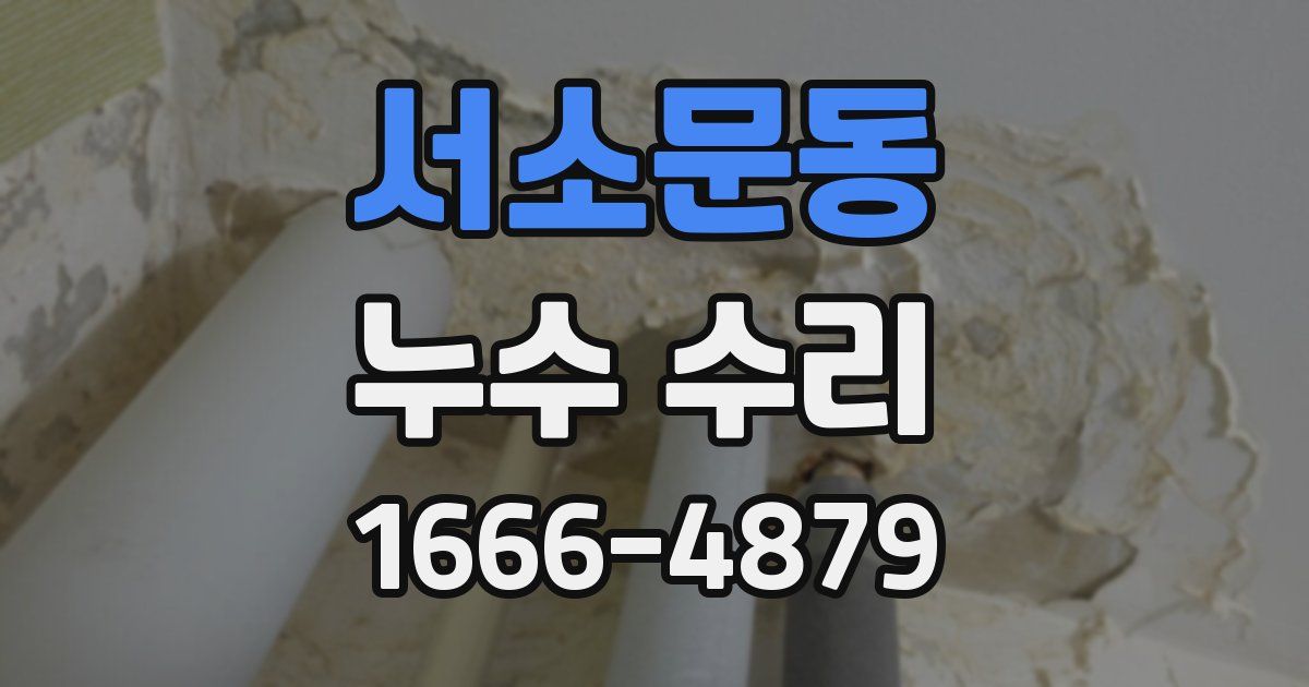 서소문동 누수 수리