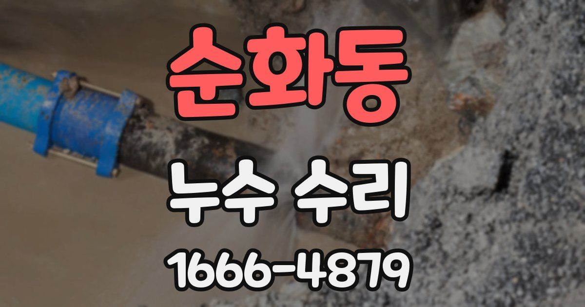 순화동 누수 수리