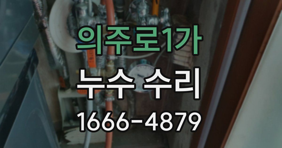 의주로1가 누수 수리
