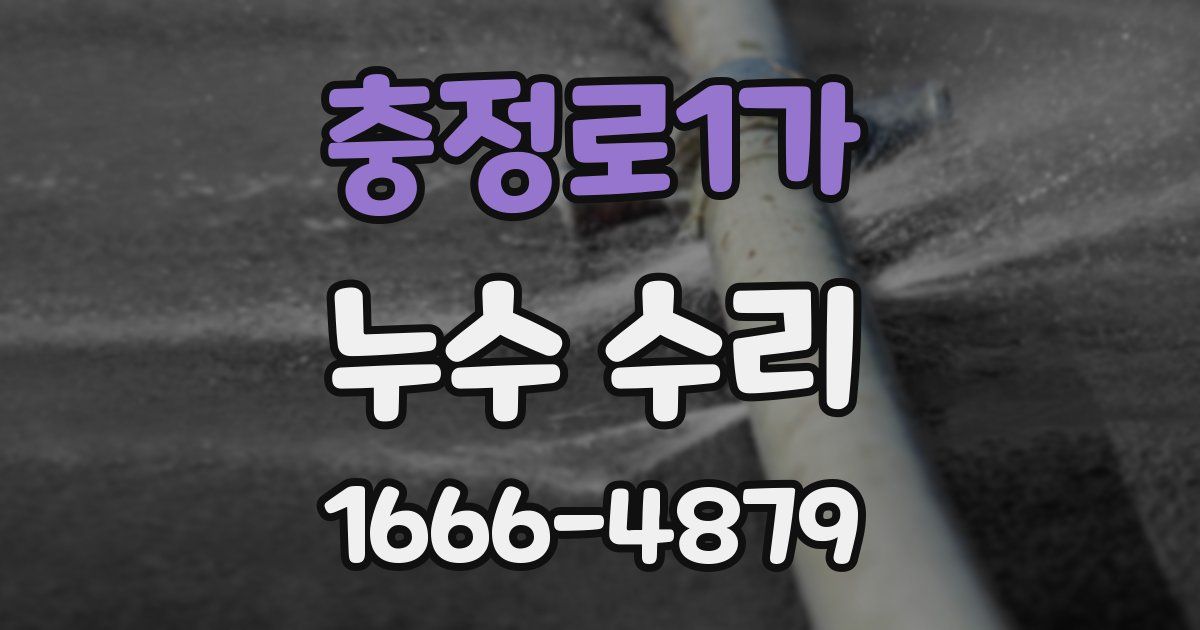 충정로1가 누수 수리