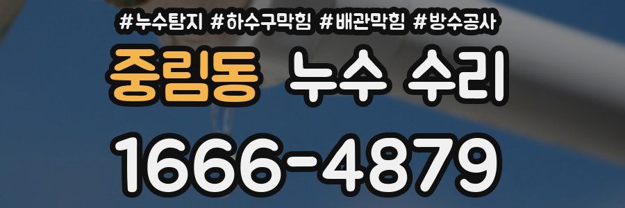 중림동 누수 수리