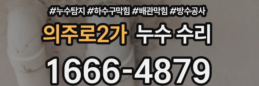 의주로2가 누수 수리
